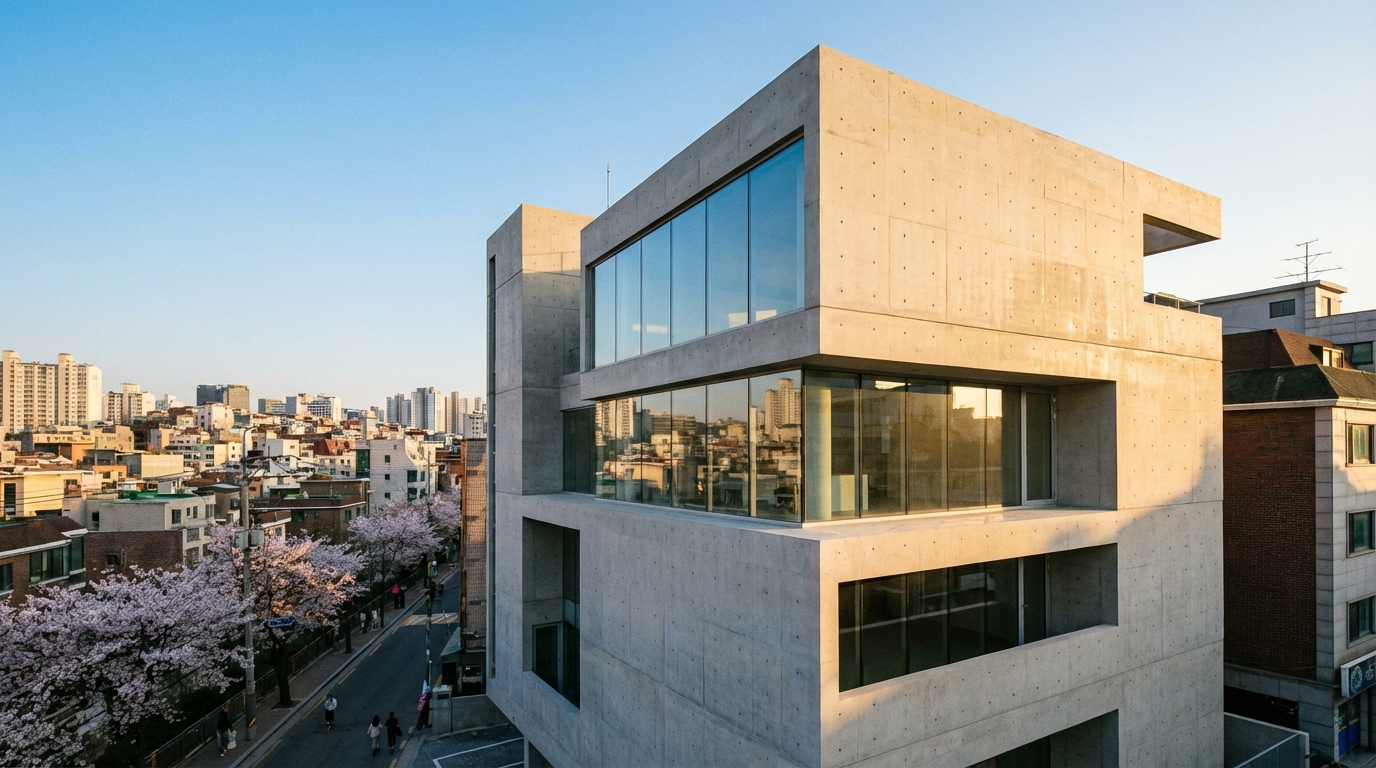 현대 건축물 외관 전경