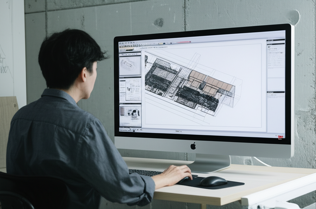 건축 3D 모델링 작업
