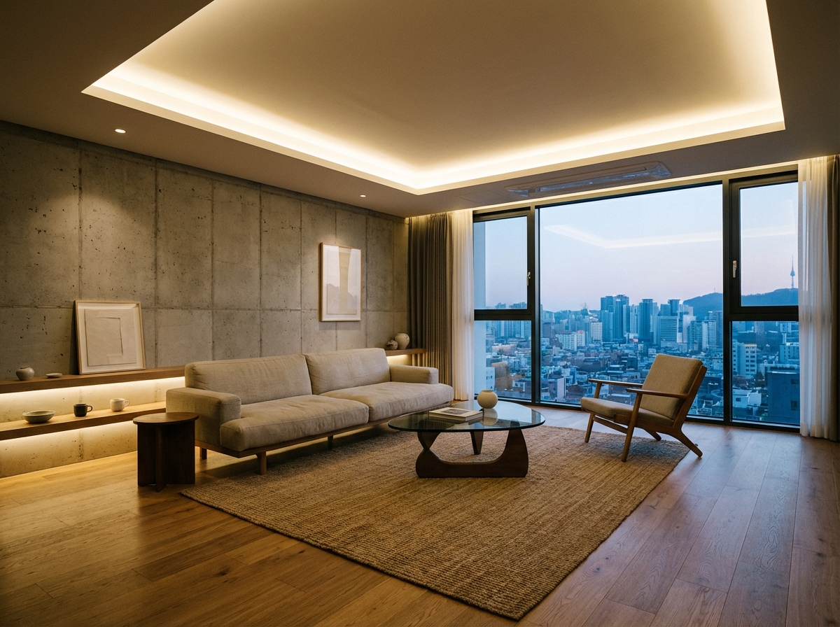 인테리어 디자인 완성 공간